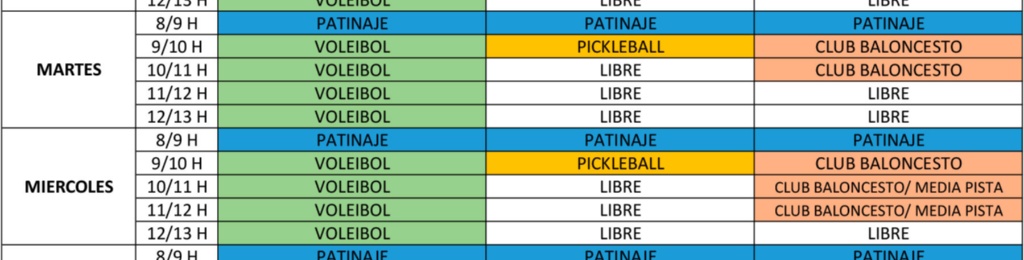 ESTE VERANO, SIGUE DISFRUTANDO DEL DEPORTE EN EL PABELLÓN DE DEPORTES