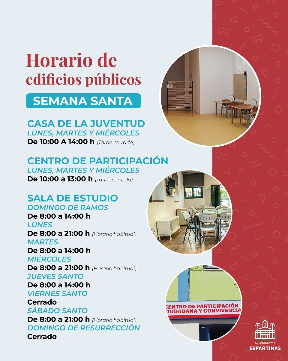 horarios edificios municipales